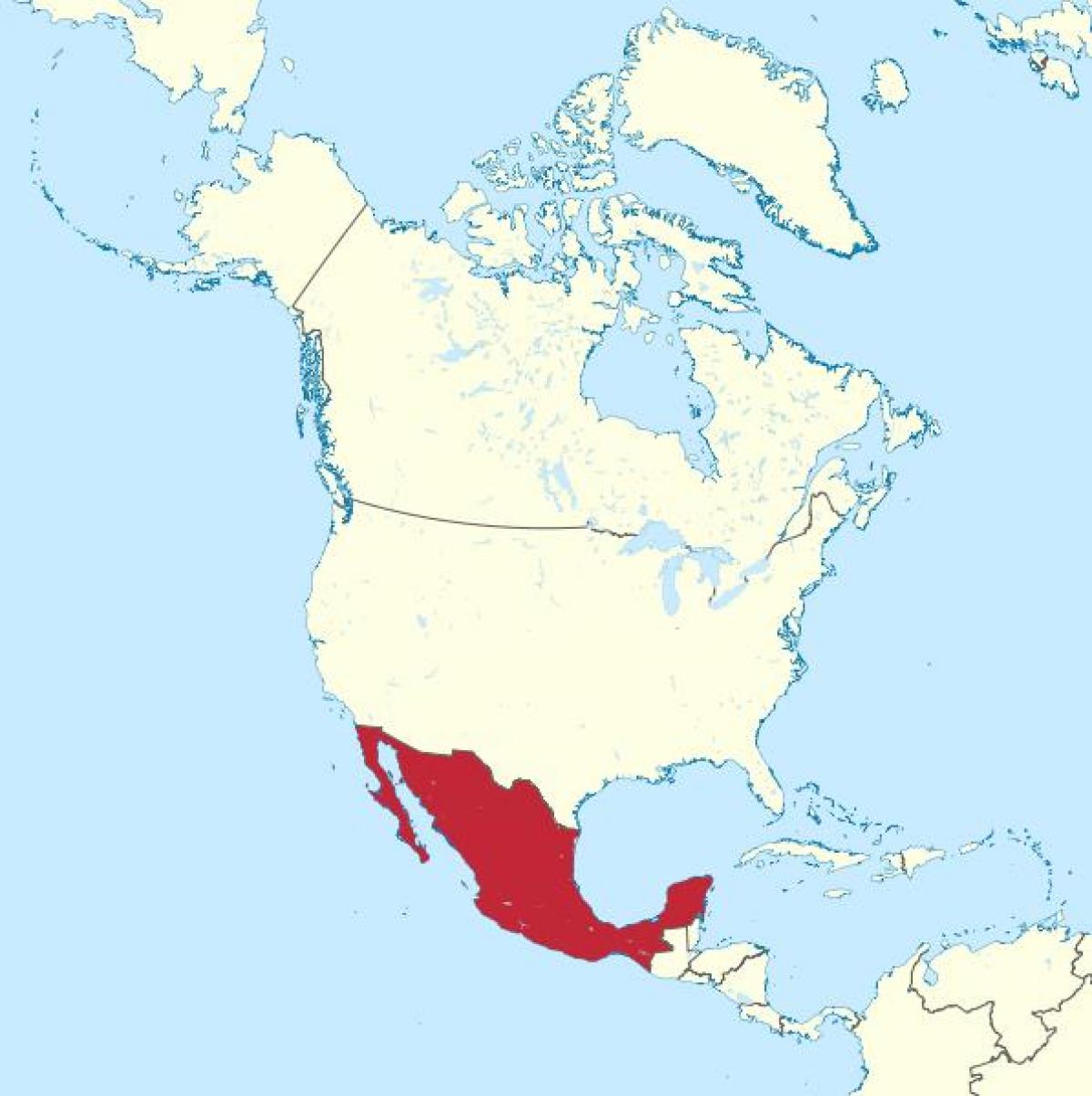 Mexico og amerika kort