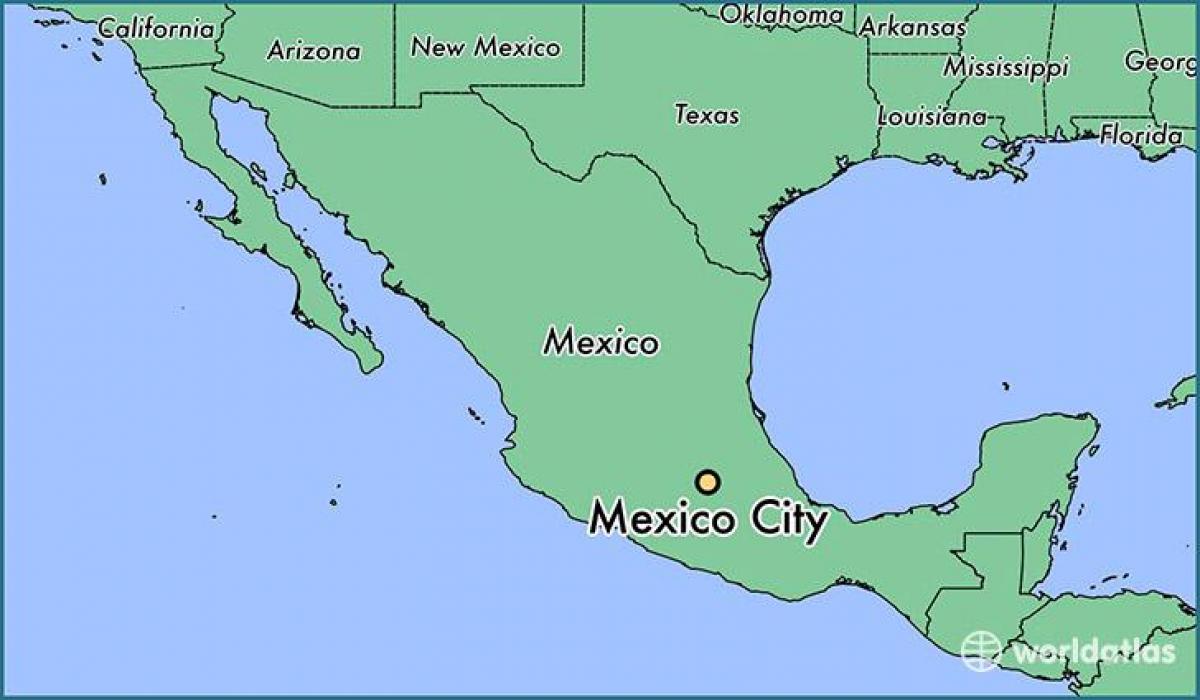 vis et kort over Mexico