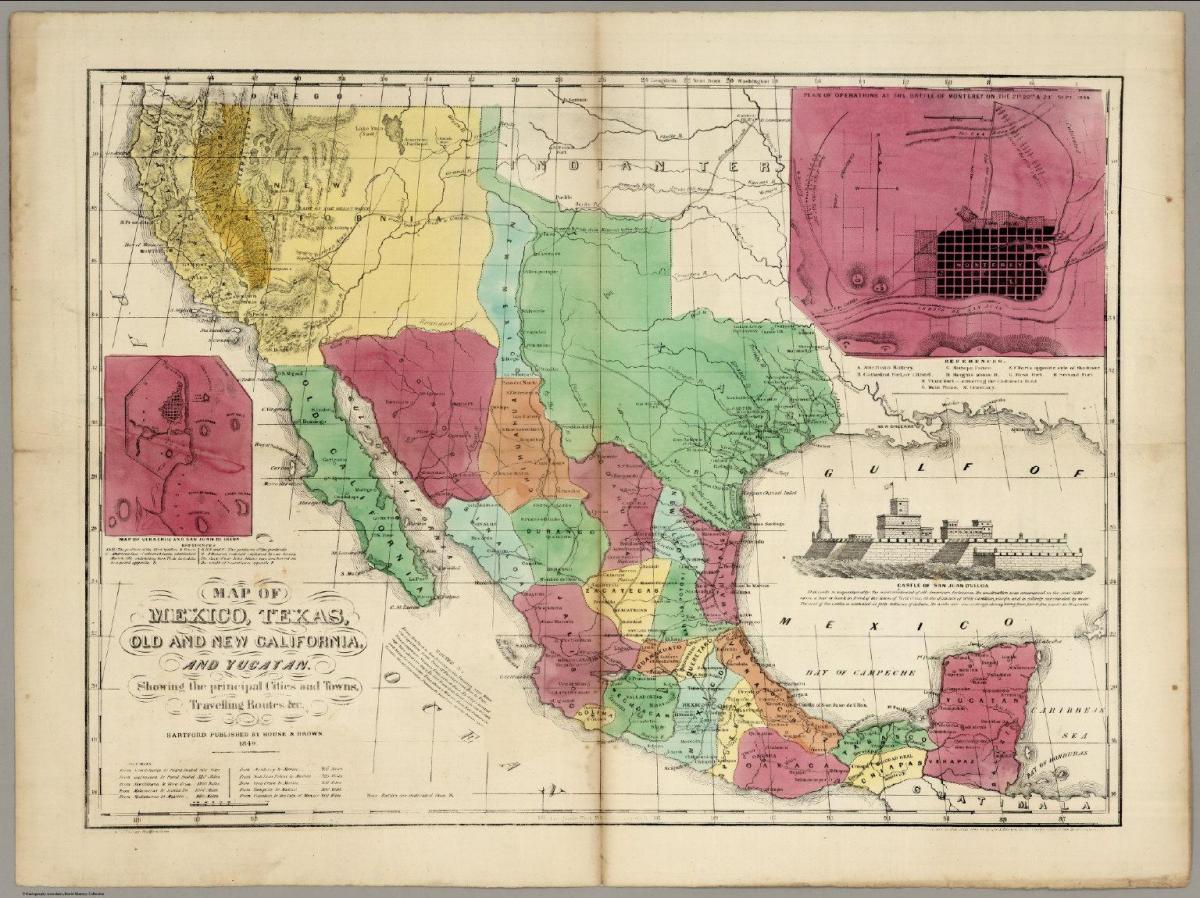 Mexico kort gamle