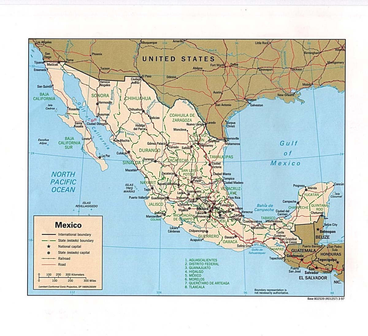 kortlægning af Mexico