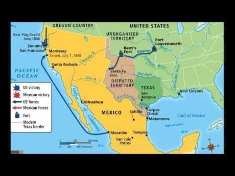 den mexicansk-amerikanske krig kort