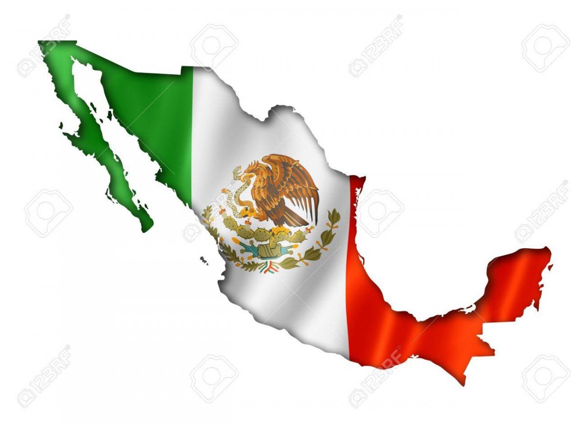 kort over Mexico flag