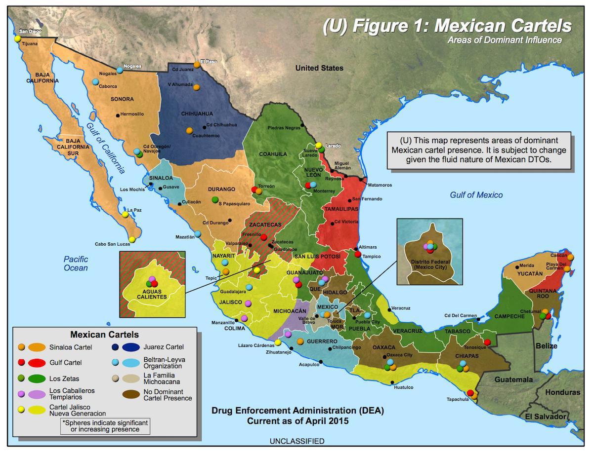mexicansk kartel kort