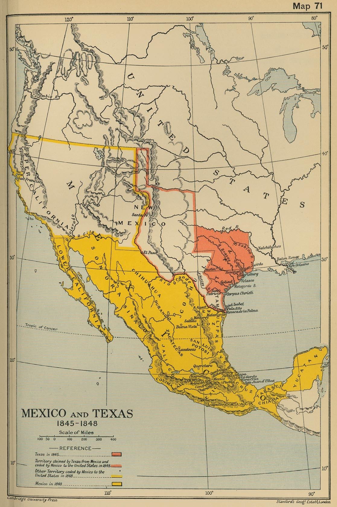 kort over Mexico 1700
