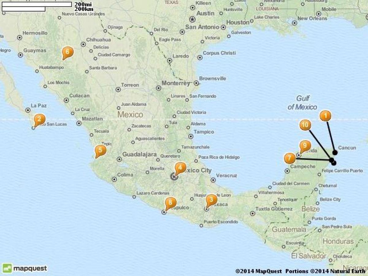 kort ferie pletter i Mexico