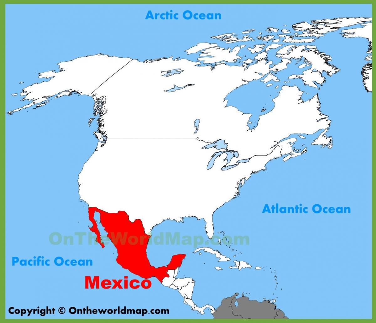 Mexico placering på kort