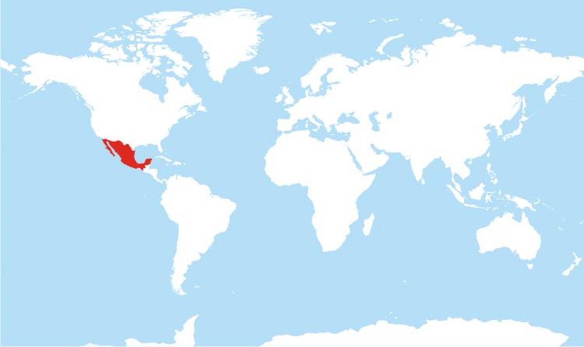 placering af Mexico i verden kort