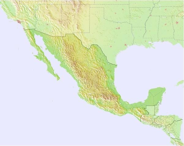 kort over Mexico prognose