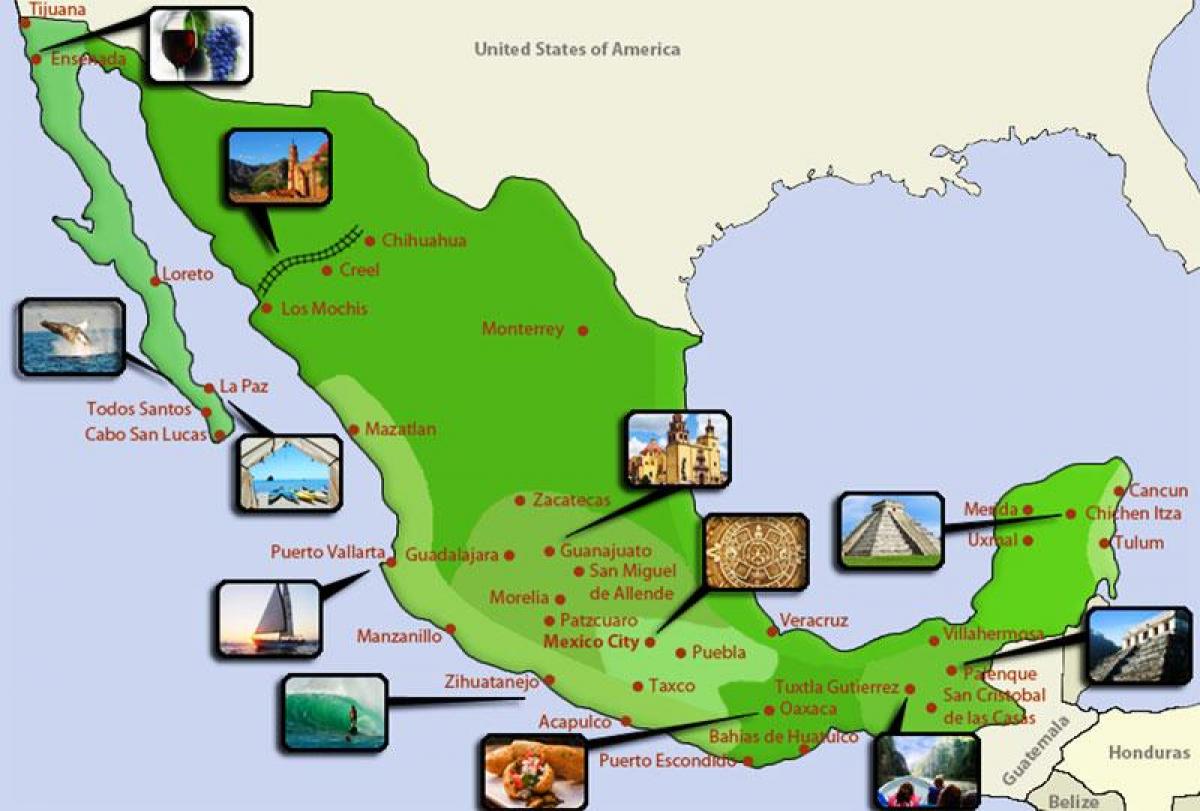 turist kort Mexico