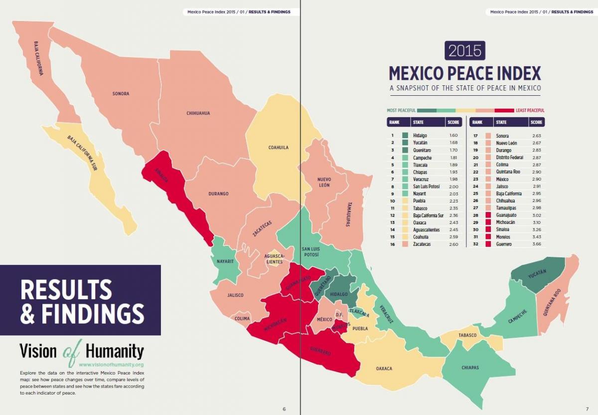 vold i Mexico kort