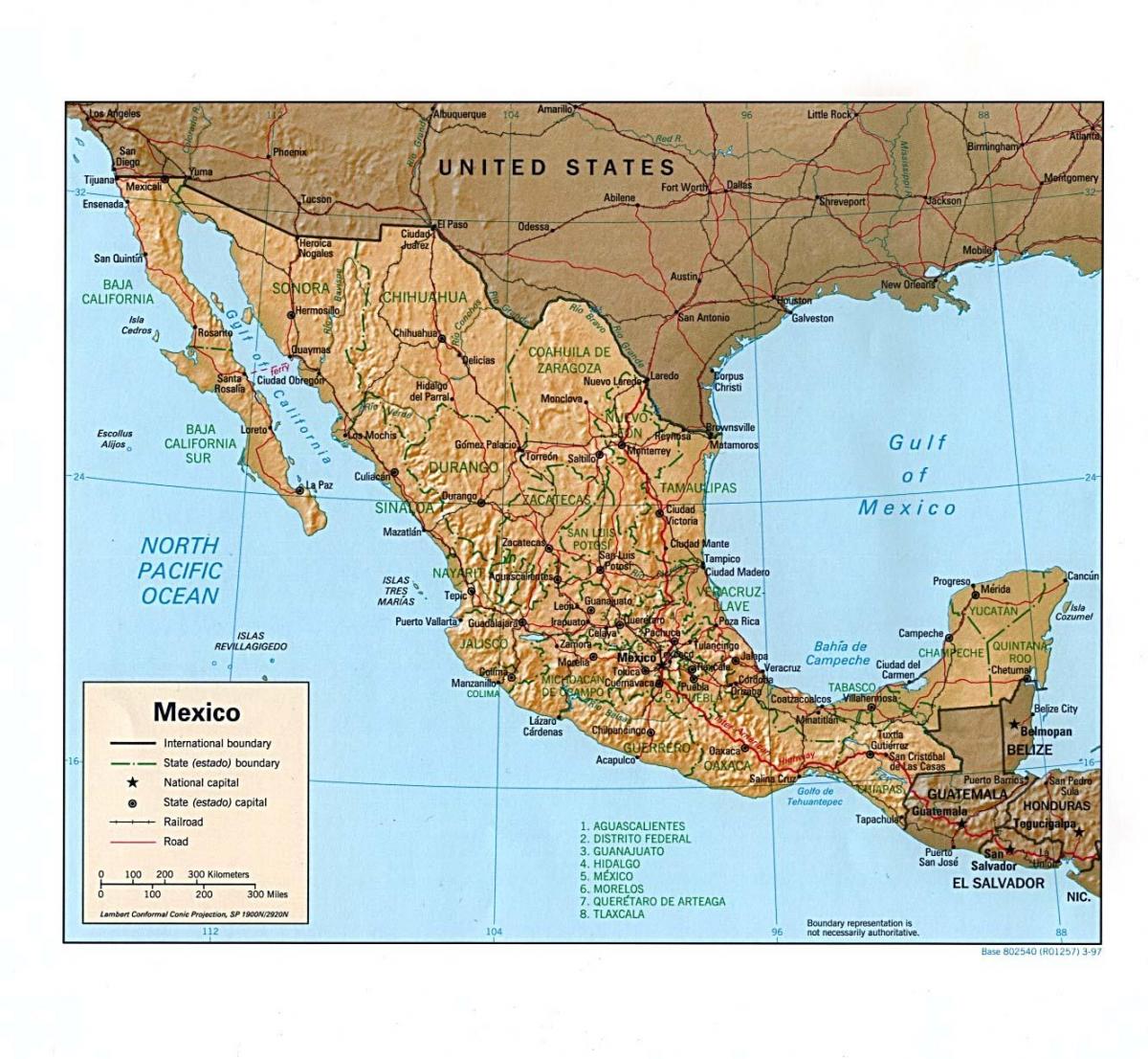 Mexico oprindelige kort