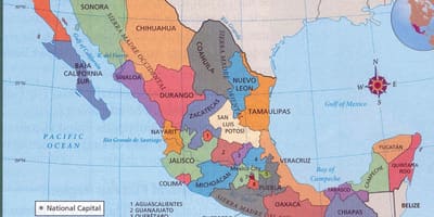 Aztekernes Mexico kort