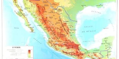 Geografiske kort Mexico