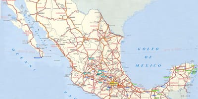 Kort over Mexico kørsel