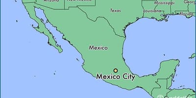 Vis et kort over Mexico