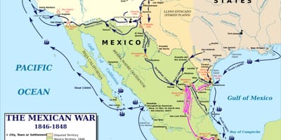Kort over mexicanske krig kort