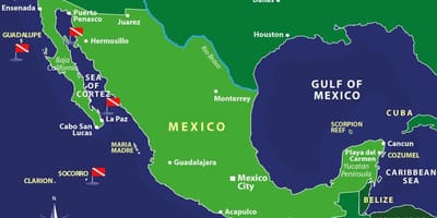 Kort over Mexico øer