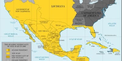 Kort over Mexico 1800