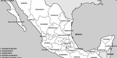 Kort over Mexico amter