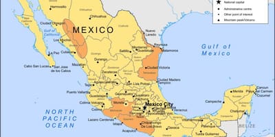 Kort over Mexico cykling