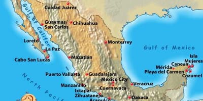 Mexico ferie destinationer kort