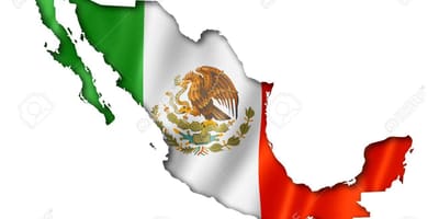 Kort over Mexico flag