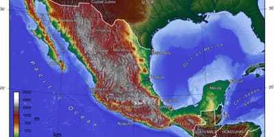 Kort over Mexico højde