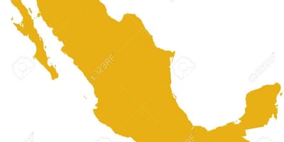 Kort over Mexico silhuet
