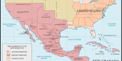 Mexico 1821 kort