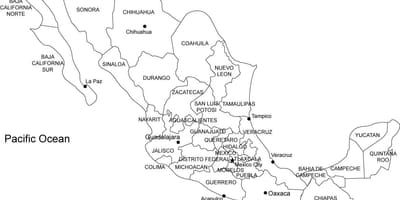 Mexico printable kort