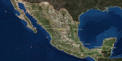 Satellit-kort over Mexico