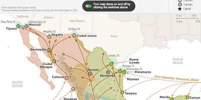 Mexico kriminalitet kort