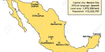 Mexico kort landet