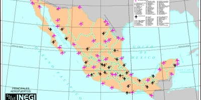Kort Mexico lufthavne