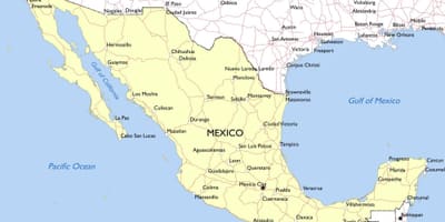 Kort over Mexico monumenter