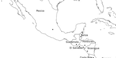 Kort Mexico, mellemamerika