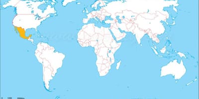 Mexico verden kort placering