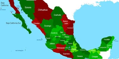 Kort over Mexico sikkerhed