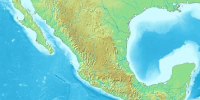 Kort over Mexico terræn