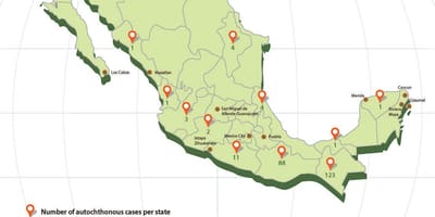 Zika Mexico kort